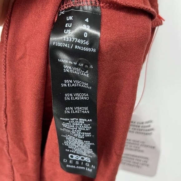 ASOS NWT high neck tie maxi dress women’s 0 - Picture 6 of 9